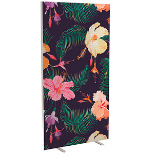 PAPERFLOW Trennwand easyScreen Tropical, 60677 bunt 94,0 x 173,4 cm