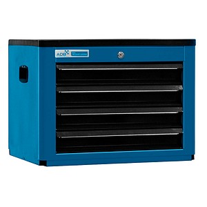 ADB Schrank-Aufsatz blau, anthrazit 4 Schubladen 61,0 x 45,0 x 95,0 cm