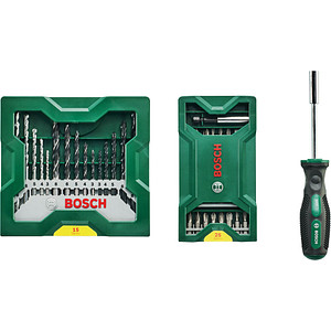 BOSCH 25+15+1 Mini-X-Line Sets plus Griff Bohrer- und Bit-Set