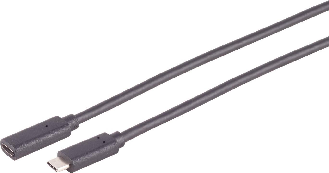 S-CONN maximum connectivity USB C-C Kabel USB-C Verlängerungskabel, 3.2 Gen 2x2