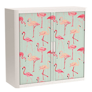 PAPERFLOW easyOffice Tropical Rollladenschrank 60708 2 Fachböden 110,0 x 41,5 x 104,0 cm