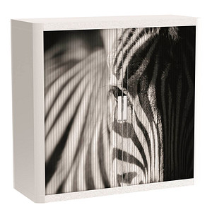 PAPERFLOW easyOffice Black&White Rollladenschrank 61258 1 Fachboden 110,0 x 41,5 x 104,0 cm