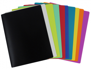 Ringbuch / Ringordner / Ringmappe A4 aus PP-Folie mit 2er Rundringmechanik und selbstklebendem Rückenschild, Farbe: Perlfarben farblich sortiert – 10 Stück Ringbuch / Ringordner / Ringmappe A4 aus PP-Folie mit 2er Rundringmechanik und selbstklebendem Rückenschild, Farbe: Perlfarben farblich sortiert – 10 Stück