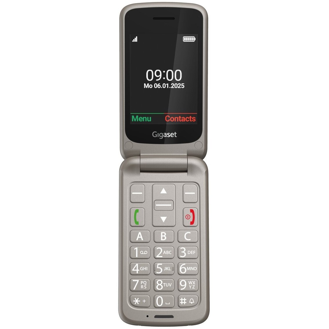 GIGASET GL595 Dual Sim Silver SOS-Button, CAM, SD-card Slot/ GSM 2G/3G/ Usb-C/ 