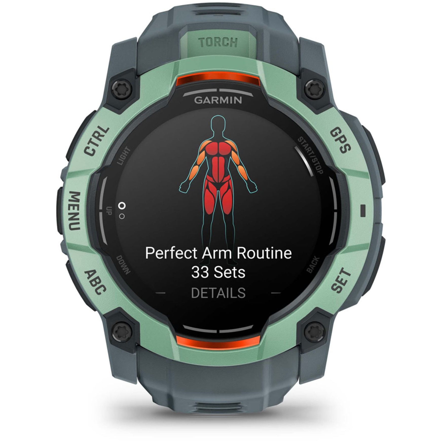 GARMIN Instinct 3 AMOLED 50 mm Smartwatch grün, schwarz