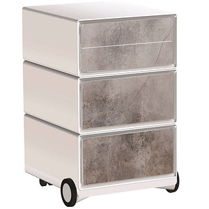 PAPERFLOW easyOffice Industrial Rollcontainer weiß, bunt 4 Auszüge 39,0 x 43,6 x 64,2 cm