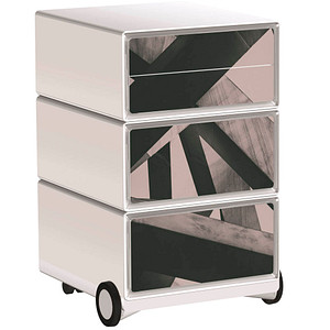 PAPERFLOW easyOffice Industrial Rollcontainer weiß, bunt 4 Auszüge 39,0 x 43,6 x 64,2 cm