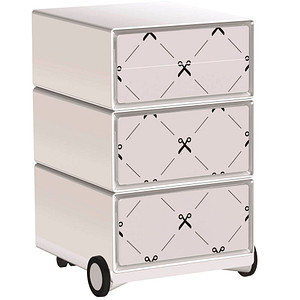 PAPERFLOW easyOffice Business Rollcontainer weiß, bunt 4 Auszüge 39,0 x 43,6 x 64,2 cm