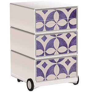 PAPERFLOW easyOffice Contents Rollcontainer weiß, bunt 4 Auszüge 39,0 x 43,6 x 64,2 cm