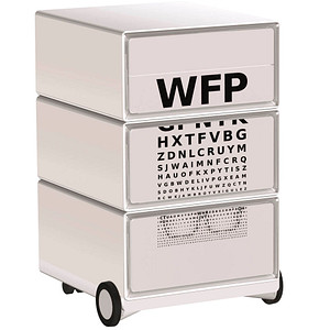PAPERFLOW easyOffice Business Rollcontainer weiß, bunt 4 Auszüge 39,0 x 43,6 x 64,2 cm