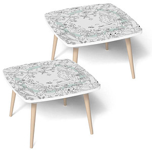 PAPERFLOW Maltisch KIDS "BAUERNHOF", Höhe: 460 mm, 2er Set