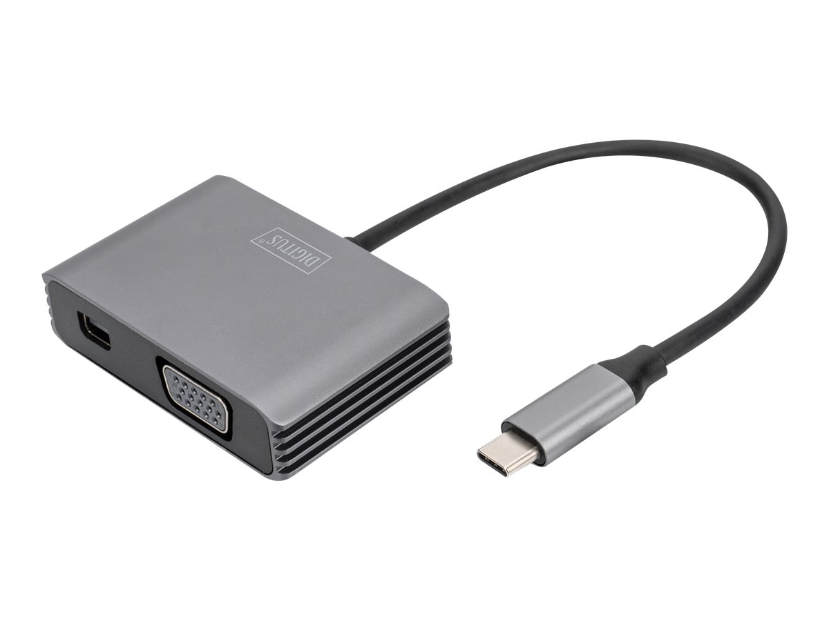 DIGITUS USB-C 4K 2in1 Mini DisplayPort + VGA Grafik-Adapter