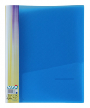 EXXO by HFP Ringbuch / Ringmappe / Ringordner, A4, aus PP, mit Stegtasche und Innentasche, mit 4er D-Ring-Mechanik, Farbe: transparent blau – 1 Stück