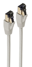 SHIVERPEAKS BASIC-S Patchkabel, Kat. 8, F/FTP, 0,25 m, grau RJ45 Stecker - RJ45