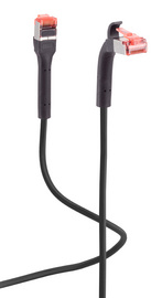 FLEXLINE Patchkabel Kat. 6A, U/FTP, biegbar, schwarz, 5,0 m