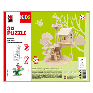 Marabu KiDS 3D Puzzle "Baumhaus", 37 Teile