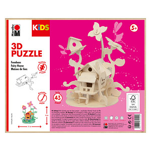 Marabu KiDS 3D Puzzle "Feenhaus", 43 Teile