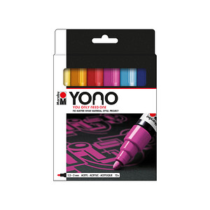 Marabu Acrylmarker "YONO", 1,5 - 3,0 mm, 12er Set