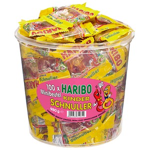 HARIBO KINDER SCHNULLER Minibeutel Fruchtgummi 100 St.