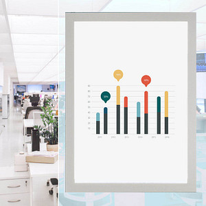 LMG Magnetrahmen selbstklebend silber A4