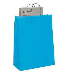50 VP Tragetaschen Toptwist aquamarin 24,0 x 31,0 cm