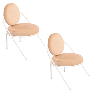 2 PAPERFLOW Sessel SATURNE elfenbein weiß Stoff