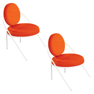 2 PAPERFLOW Sessel SATURNE rost weiß Stoff