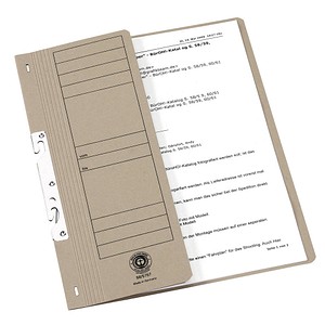 20 Einhakhefter Karton grau DIN A4