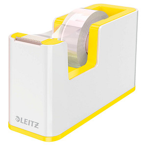 LEITZ Tischabroller WOW Duo Colour, bestückt, gelb mit zweifarbigem WOW Effekt 
