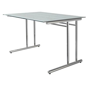 kerkmann Schreibtisch ARTLINE, (B)1.200 mm, mit Glasplatte
