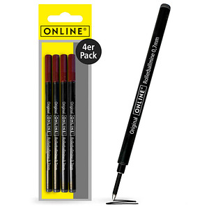 4 ONLINE® Rollerball-Minen Gelschreiberminen schwarz