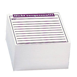Memo Notizwürfel weiß 9,8 x 9,8 cm, ca. 500 Blatt, 1 Block