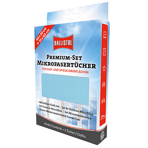 BALLISTOL PREMIUM-SET Mikrofasertücher Polyester 60 °C waschbar, 2 St.