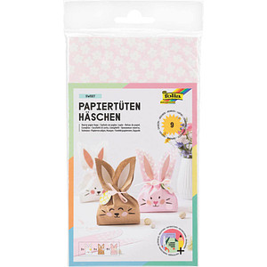 folia Papiertüten-Set "Häschen SWEET", farbig sortiert