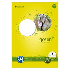 Staufen® Arbeitsblock green DIN A4 liniert Lineatur 2. Schuljahr