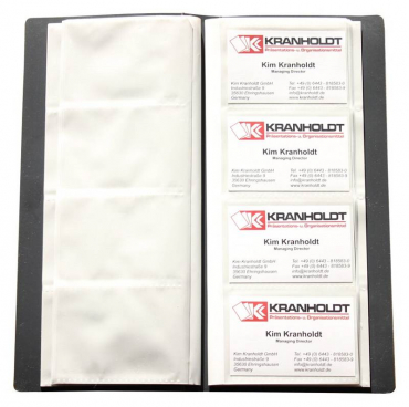 Visitenkartenbuch für 240 Karten schwarz