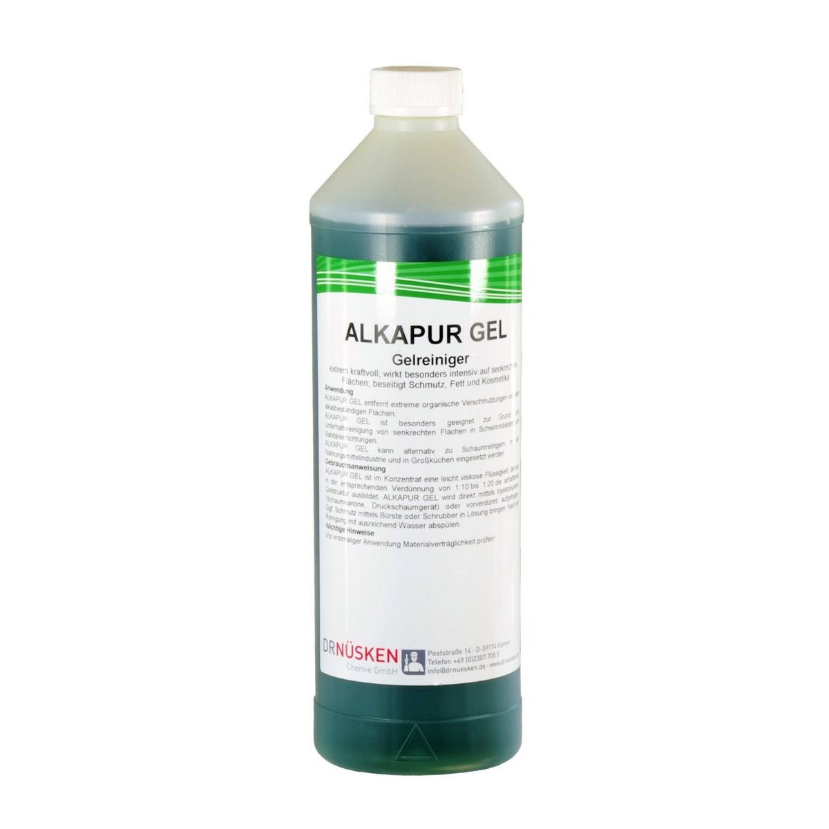 Alkapur Gel | 1 l hochkonzentrierter, alkalischer GEL-Reiniger zur Entfernung von extremen organischen Verschmutzungen auf senkrechten Oberflächen (RK gelistet)