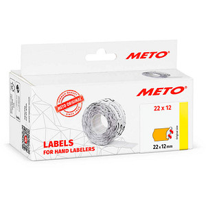 METO Etiketten für Preisauszeichner, 22 x 12 mm, orange