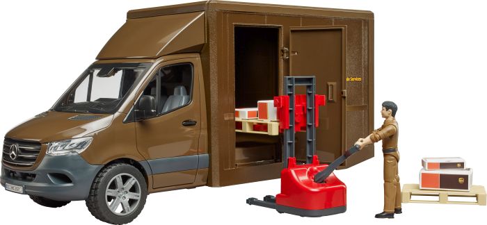 bruder MB Sprinter UPS mit Fahrer und Zubehör 02678 Spielzeugauto
