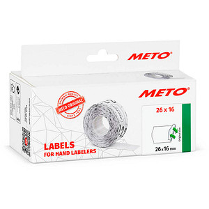 METO Etiketten für Preisauszeichner, 26 x 16 mm, weiß