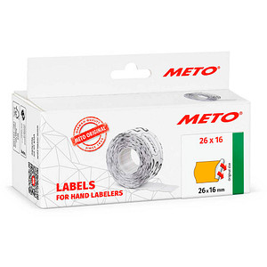 METO Etiketten für Preisauszeichner, 26 x 16 mm, orange