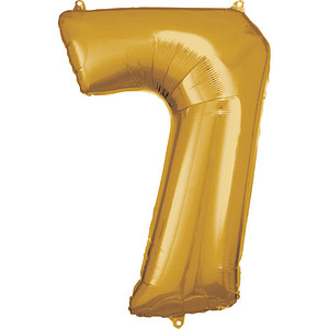 amscan® Folienballon Zahl 7 gold, 1 St.