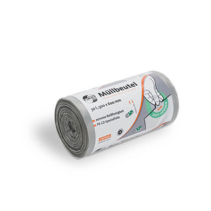 DEISS Müllbeutel 30,0 l grau 14 µm, 50 St.