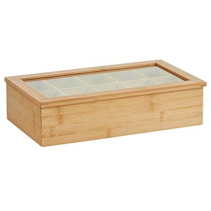 Zeller Teebox hellbraun 36,0 x 9,0 cm