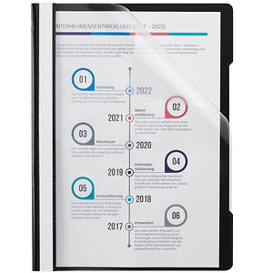 Schnellhefter Quality Kunststoff schwarz DIN A4