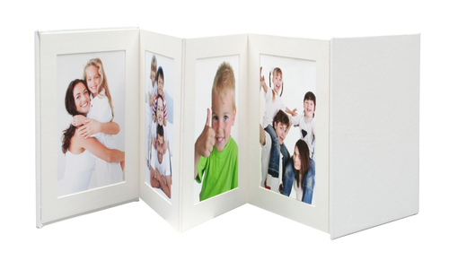 DEKNUDT FRAMES Deknudt Leporello weiß   8x10x15 Kunstleder 8 Bilder   A66DC1 8PH