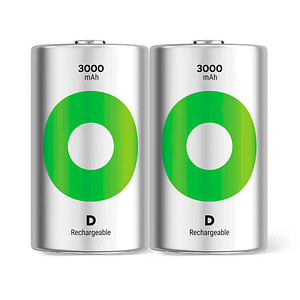 2 GP Akkus ReCyko+ Mono D 3.000 mAh