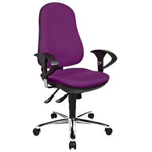 Topstar Bürostuhl Support ®Syncro Deluxe, 8559U G03 lila, chrom Stoff