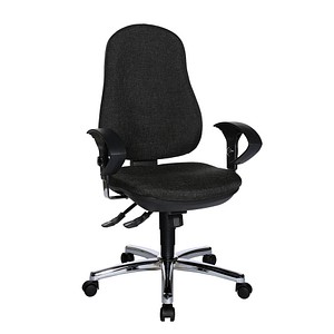 Topstar Bürostuhl Support ®Syncro Deluxe, 8559U G22 anthrazit, chrom Stoff Topstar Bürostuhl Support ®Syncro Deluxe, 8559U G22 anthrazit, chrom Stoff
