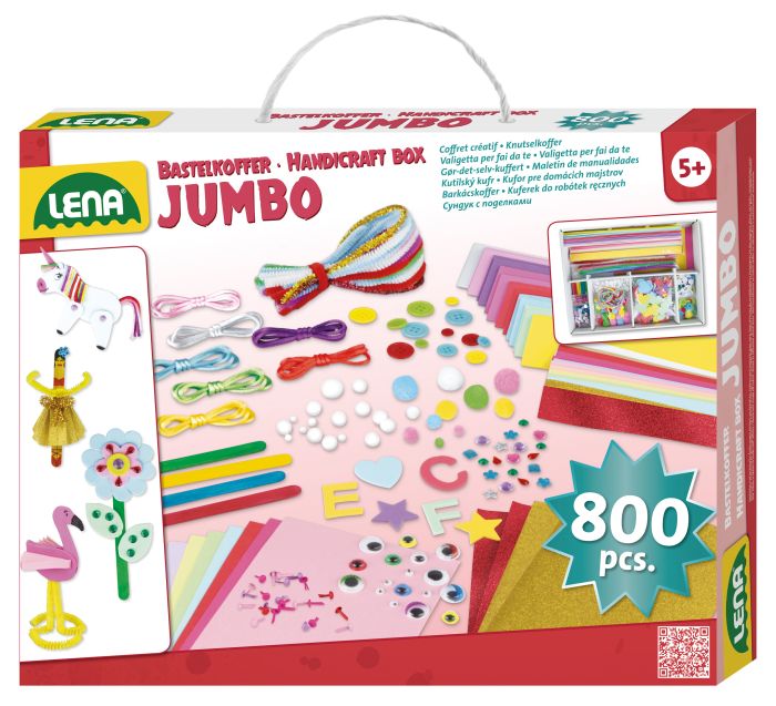 Bastelkoffer Jumbo pink, Faltschachtel Bastelkoffer Jumbo pink, Faltschachtel